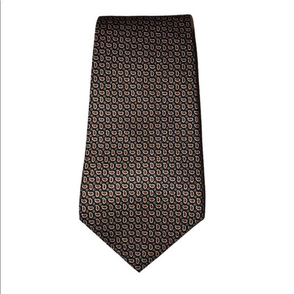 POLO By Ralph Lauren quality necktie tie, mini paisley print, blue & red